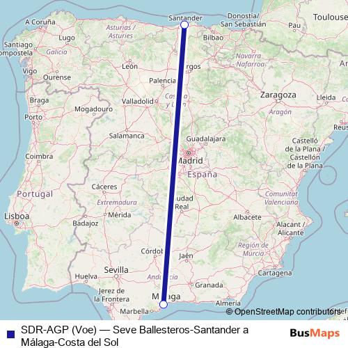SDR-AGP (Voe) air Line Map