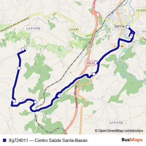 Xg724011 bus Line Map