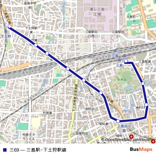 三69 bus Line Map