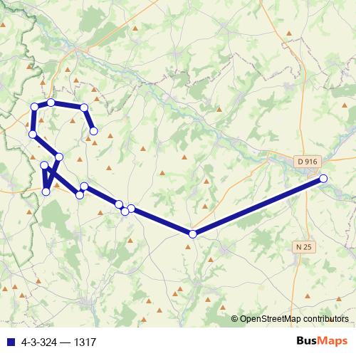 4-3-324 bus Line Map