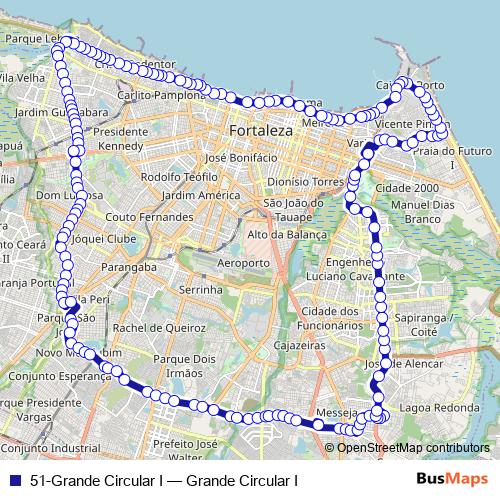 51-Grande Circular I bus Line Map