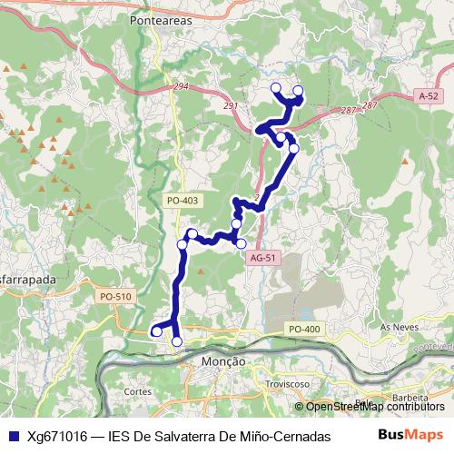 Xg671016 bus Line Map