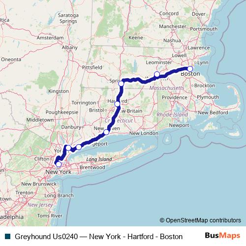 Greyhound Us0240 bus Line Map
