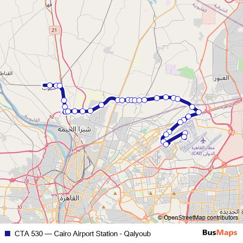 CTA 530 bus Line Map
