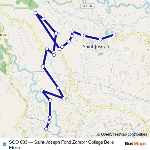 SCO 033 bus Line Map