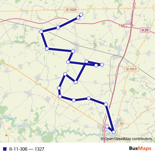 8-11-306 bus Line Map