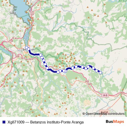 Xg871009 bus Line Map