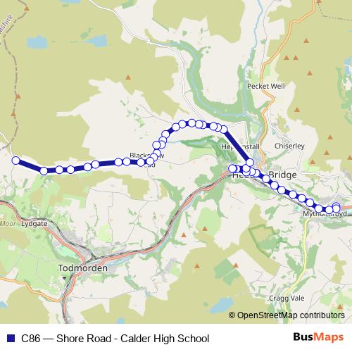 C86 bus Line Map