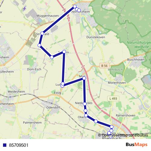 85709501 bus Line Map