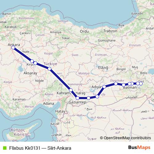 Flixbus Kk0131 bus Line Map