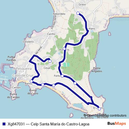 Xg847031 bus Line Map