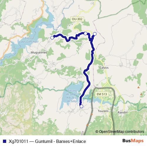 Xg701011 bus Line Map
