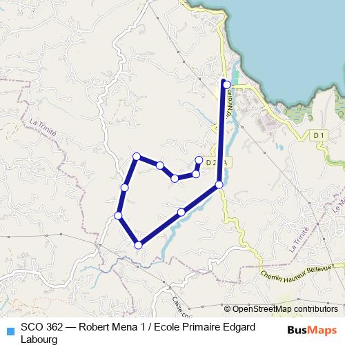 SCO 362 bus Line Map