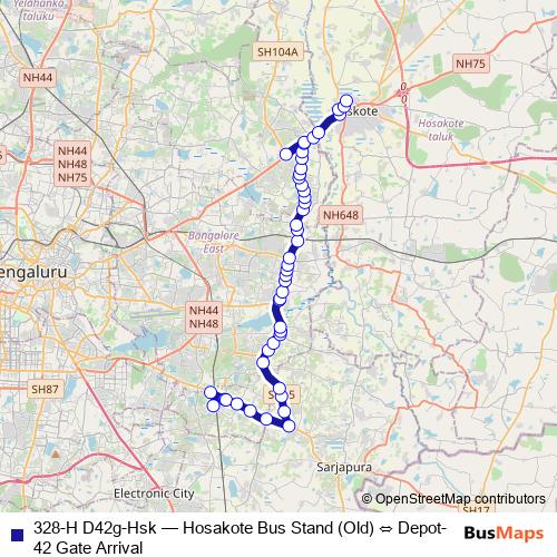328-H D42g-Hsk bus Line Map