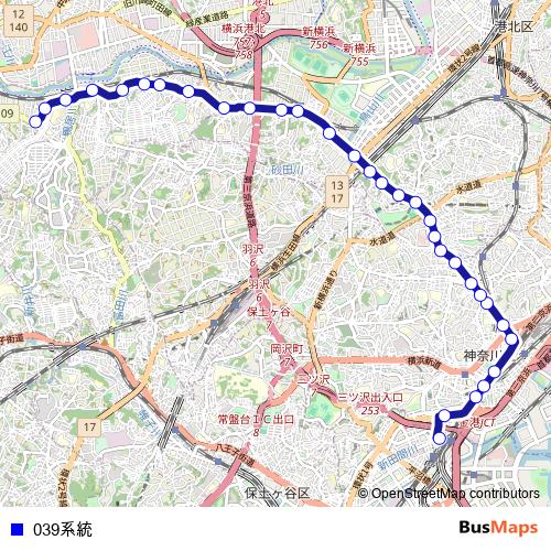 039계통 bus Line Map