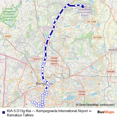 KIA-5 D13g-Kia bus Line Map
