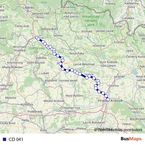 CD 041 rail Line Map