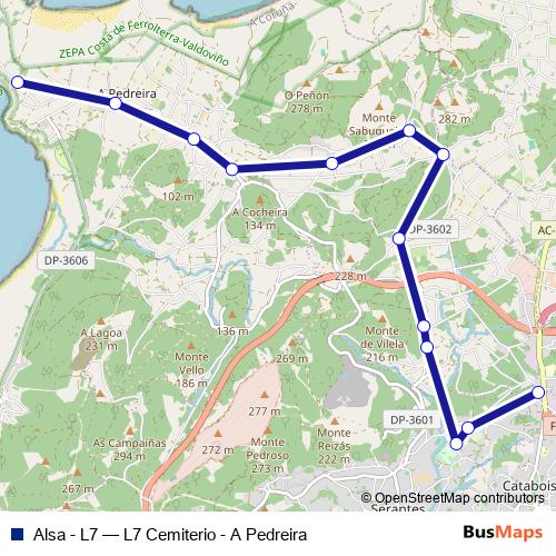 Alsa - L7 bus Line Map