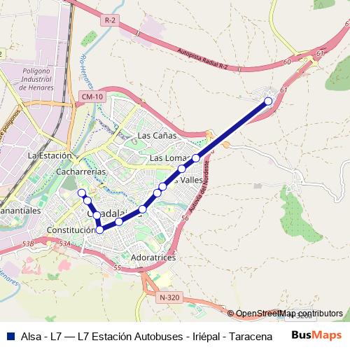 Alsa - L7 bus Line Map