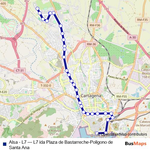 Alsa - L7 bus Line Map