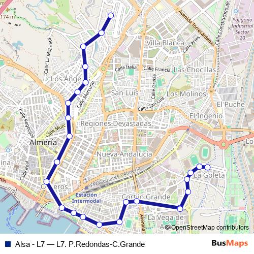 Alsa - L7 bus Line Map