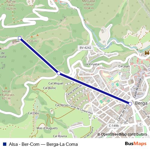 Alsa - Ber-Com bus Line Map