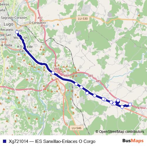 Xg721014 bus Line Map