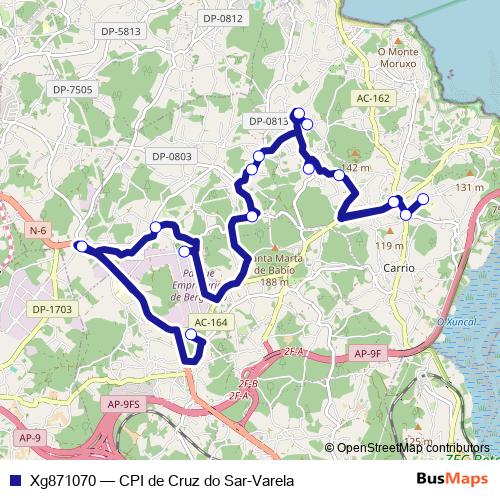 Xg871070 bus Line Map