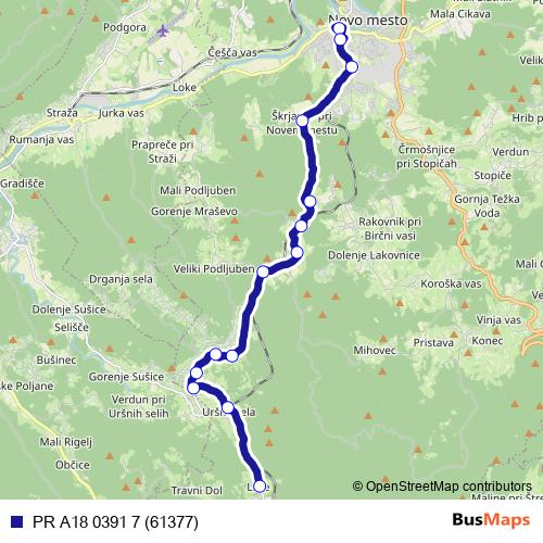PR A18 0391 7 (61377) bus Line Map