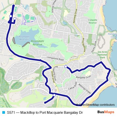 S571 bus Line Map