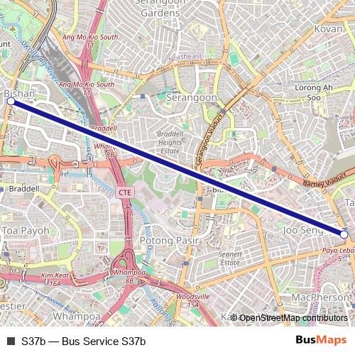 S37b bus Line Map
