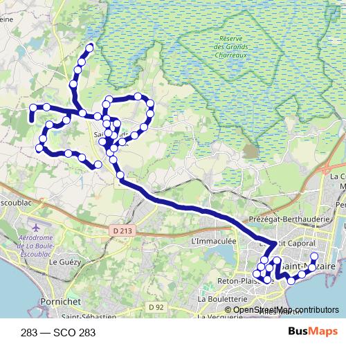 283 bus Line Map