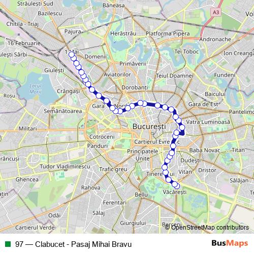 97 trolleybus Line Map