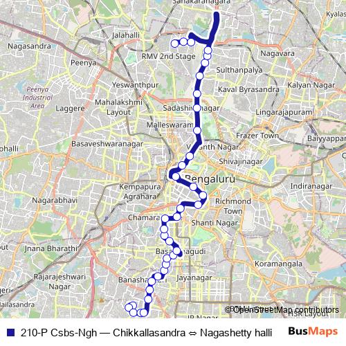 210-P Csbs-Ngh bus Line Map