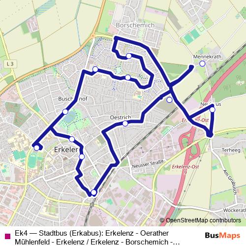 Ek4 bus Line Map