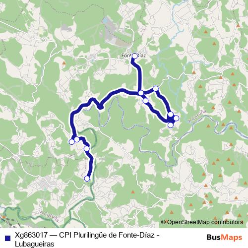 Xg863017 bus Line Map