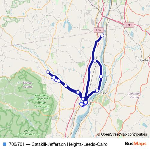 700/701 bus Line Map