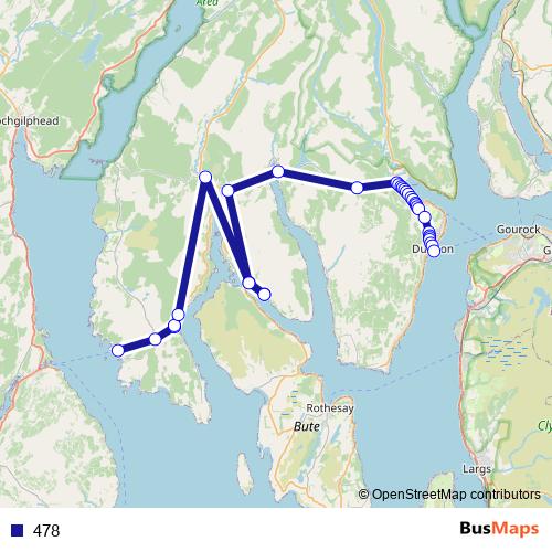 478 bus Line Map