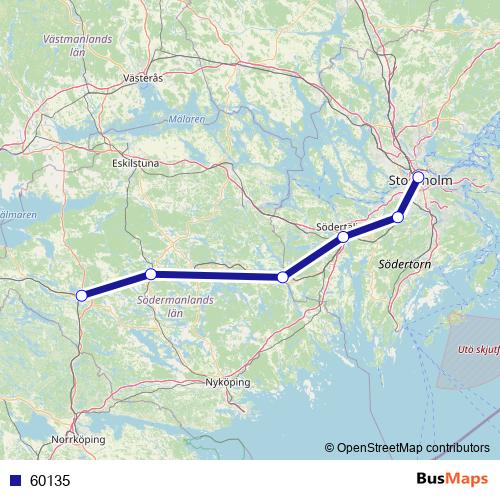 60135 bus Line Map