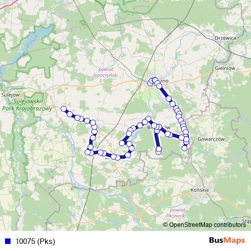 10075 (Pks) bus Line Map