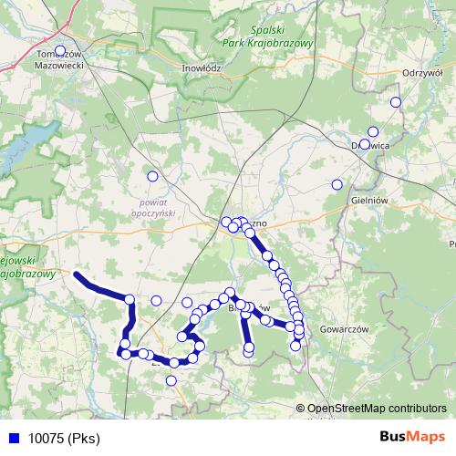 10075 (Pks) bus Line Map