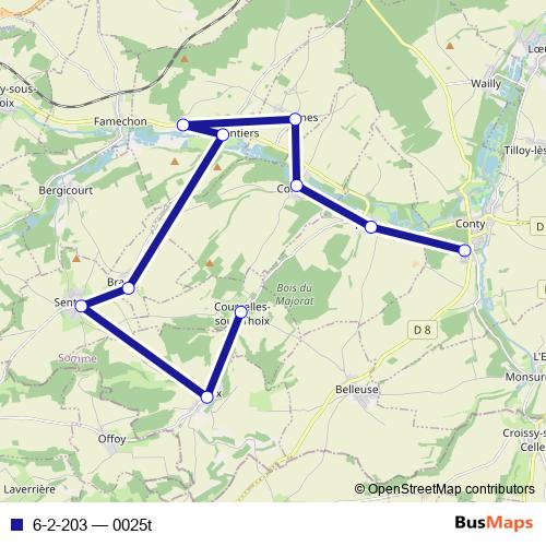 6-2-203 bus Line Map