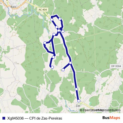 Xg845036 bus Line Map