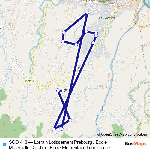 SCO 413 bus Line Map