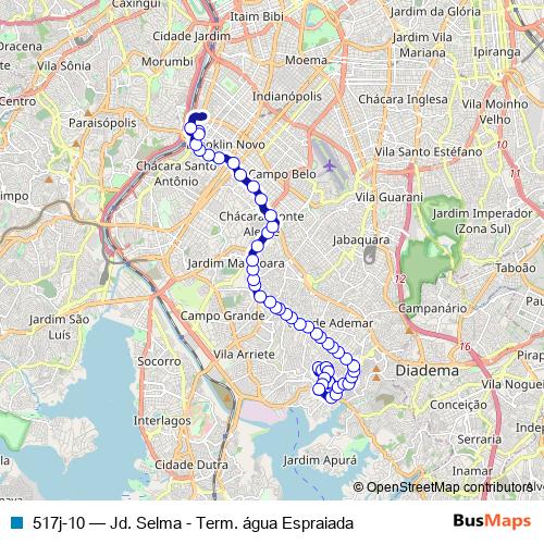 517j-10 bus Line Map