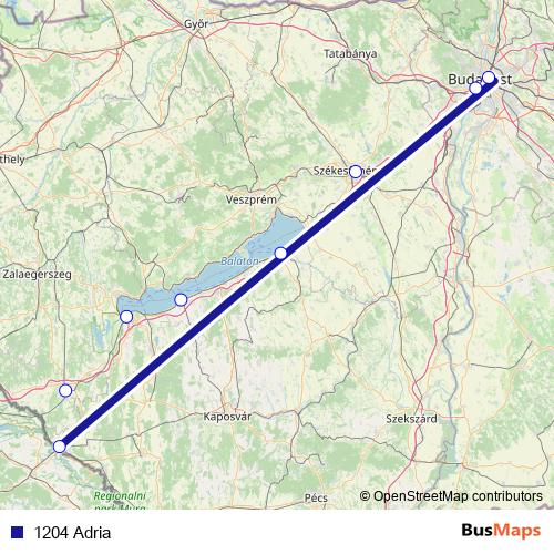 1204 Adria rail Line Map