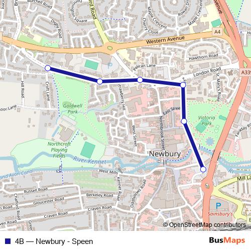 4B bus Line Map