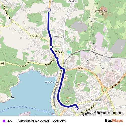 4b bus Line Map