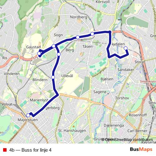 4b bus Line Map
