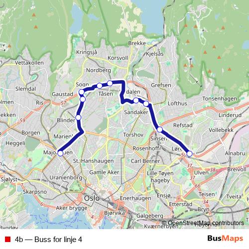 4b bus Line Map